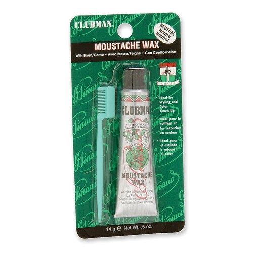 Clubman moustache wax hang - moustache,